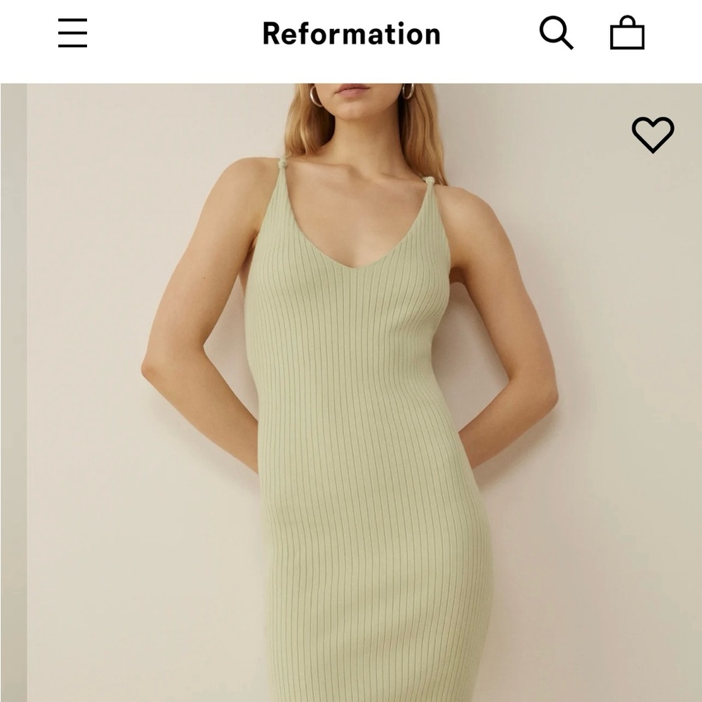 Reformation Brava Ribbed Sweater Dress Size Small!